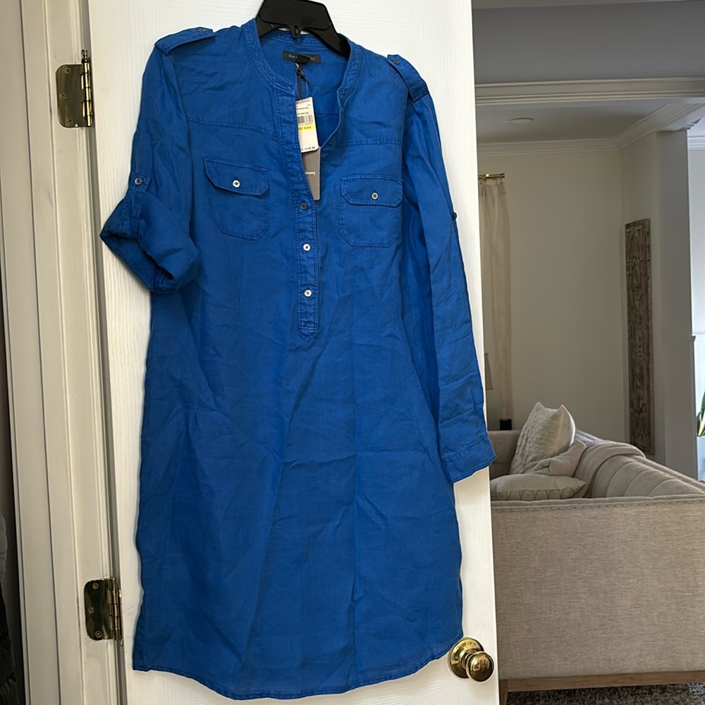 Tommy Bahama Linen Dress M Blue - Picture 1 of 5